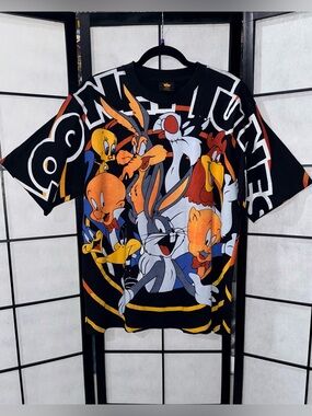 Looney Tunes All Over Print T-Shirt Bugs Bunny Tweety Taz Men’s XL NWOT